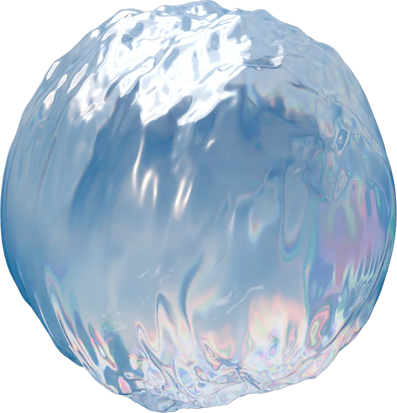 Water sphere representing baptism